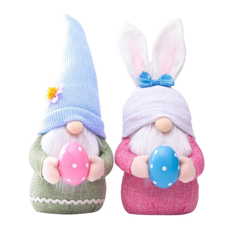 Party Charm Easter Faceless Gnome Rabbit Doll Handmade Reusable Home Decoration Spring Hanging Bunny Ornaments Kids Gift Decor
