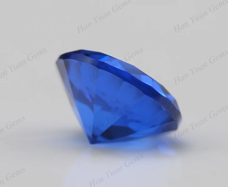 Wholesale synthetic round brilliant cut loose 113# bule sapphire spinel in stock