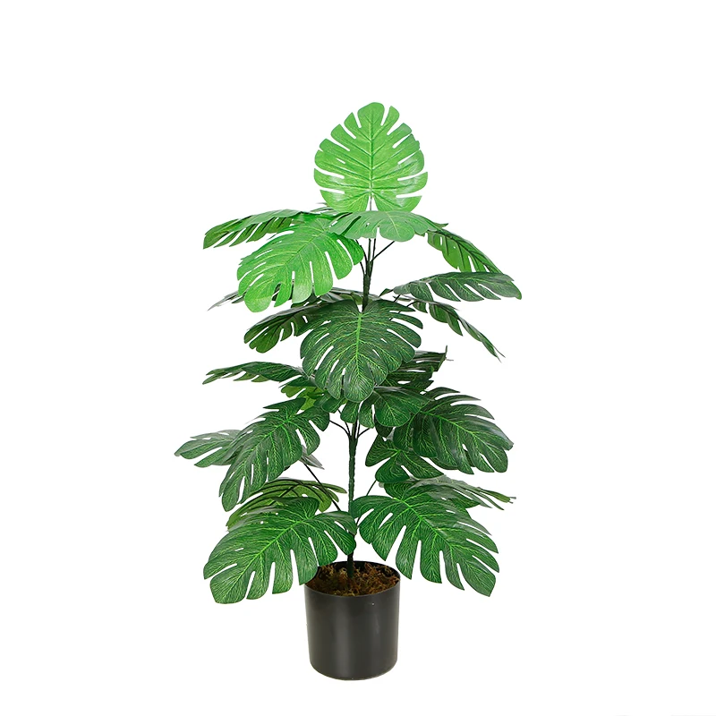 72cm Height Monstera Plants Tropical Greenery in Pot Monstera Leaf Artificial Tree Artificial Plant Bedroom Bathroom Home Decora