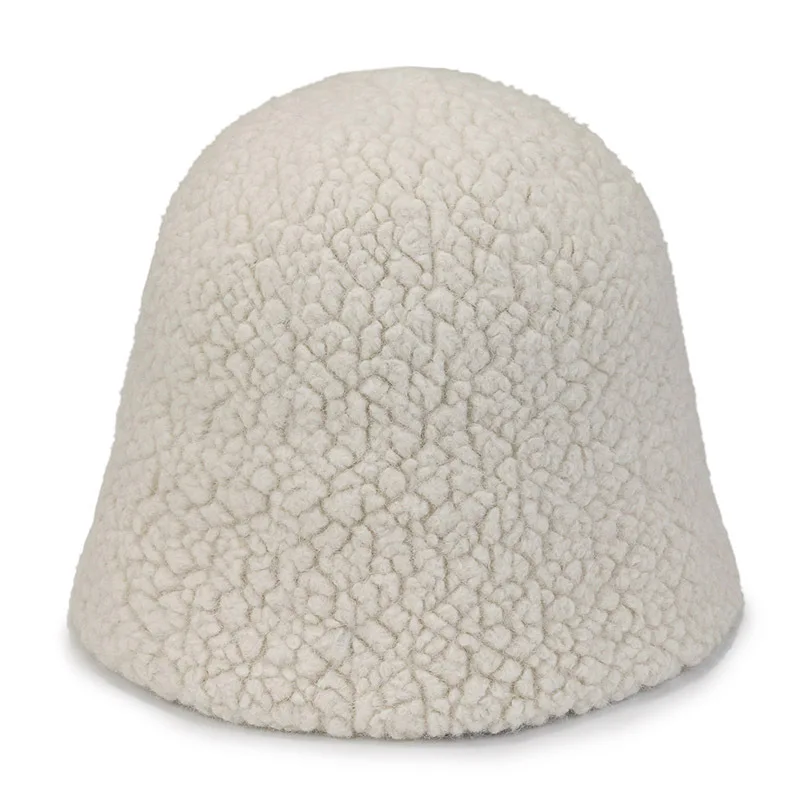 Autumn Winter Plain Fashion Rex Rabbit Fur Fuzzy Luxury Outdoor Warm Comfortable Smooth Daily Wear Colorful Unisex  Bucket Hat
