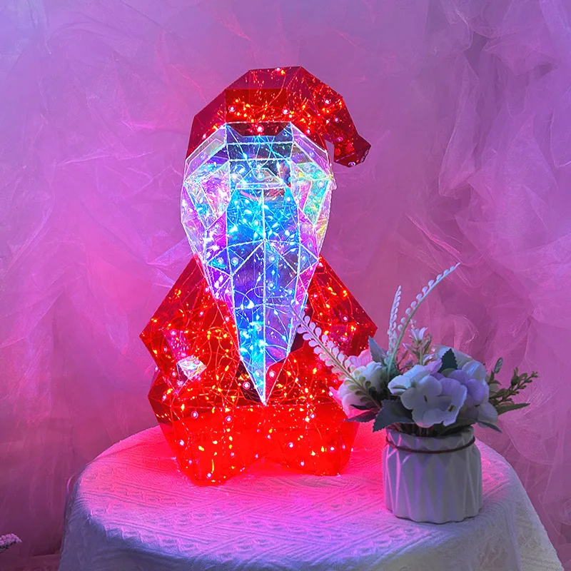 JM Christmas Decorations Colorful Santa Claus Modeling Lights Shopping Malls Beautiful Displays Props Scene Ornaments