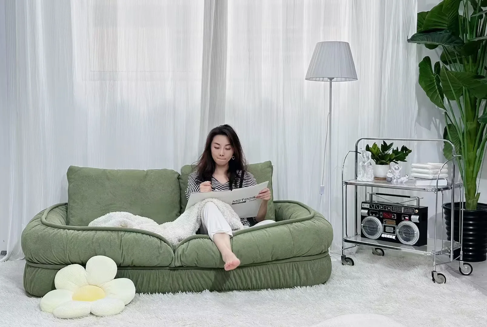 New Design Bed Lazy Sofa Soft Sleep Pet Beds Winter Warm Nap Bean Bag Dog  BeanBag Single Bed for Human