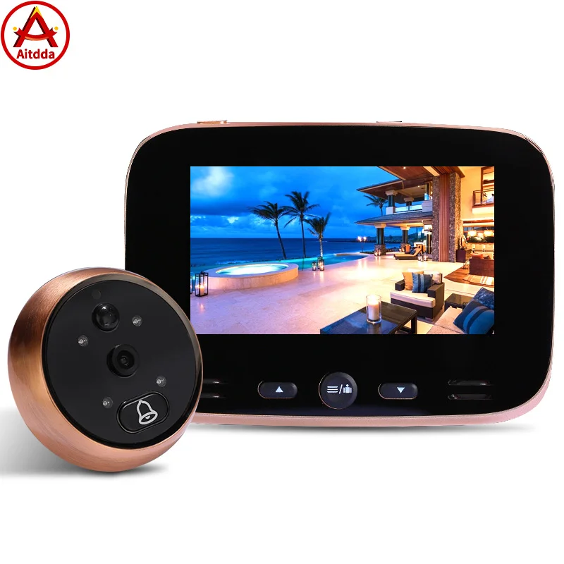Aitdda ATD-N84MY 4.3 inch Screen 2.0MP Security Camera No Disturb Peephole Viewer Doorbell Support 32GTF Card and Night Vision