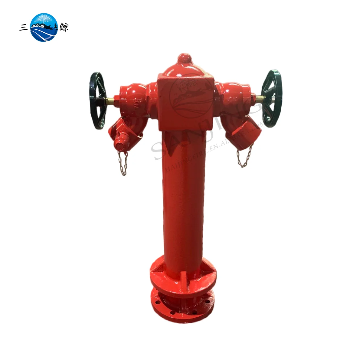Manufacture fire fighting equipment 4inch double outlet outdoor wet type 2 way pillar fire hydrant