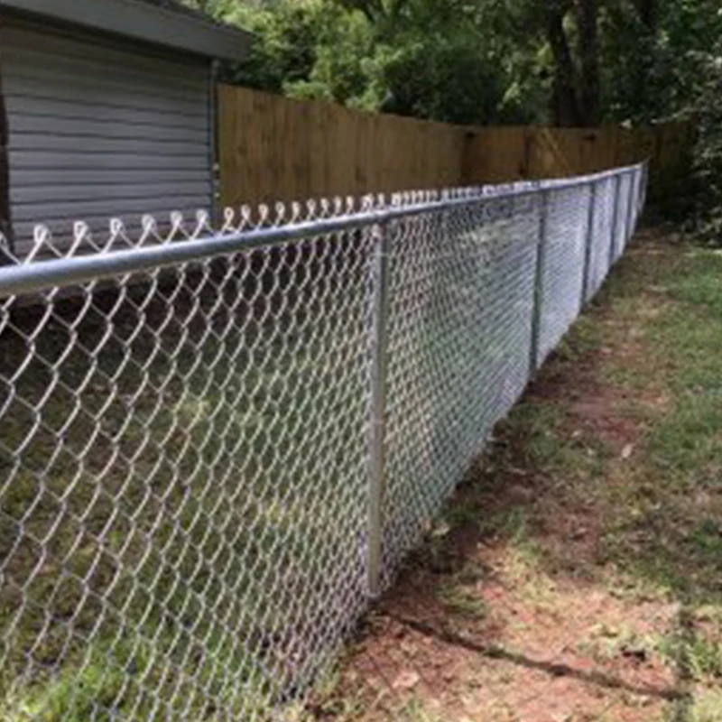 Pvc black vinyl coated chainlink chainlink wire mesh 50x50mm small hole chain link fencing 6ft tall