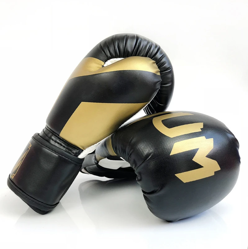 
6oz 10oz Custom Logo PU Leather Professional Training Boxing Gloves 