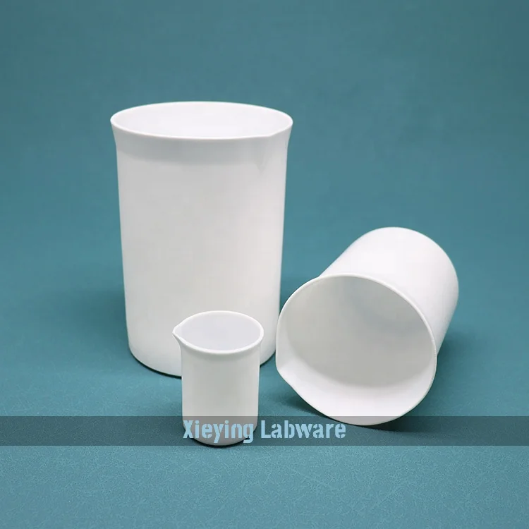 30ml- 10000ml Professional Chemical Lab PTFE Plastic Measuring Beaker Manufacturer with or without Handle