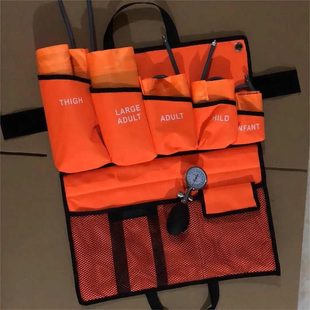 Ambulatory Compact Professional Emergency 5 Cuff Aneroid Sphygmomanometer Blood Pressure Monitor EMT Kits