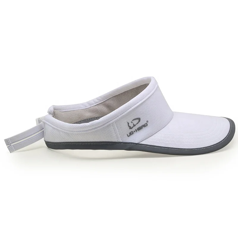 Hot Sale Custom Logo Plain Blank White Band Elastic Back Cotton Sun Visors Cap for Women Outdoor