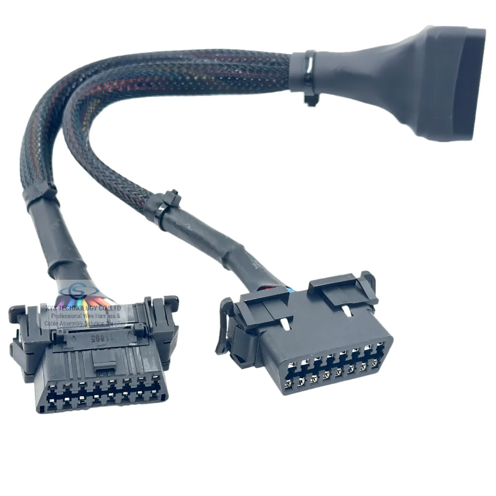 Custom OBD Splitter Cable OBD 16pin male to female Y Shape  Cable