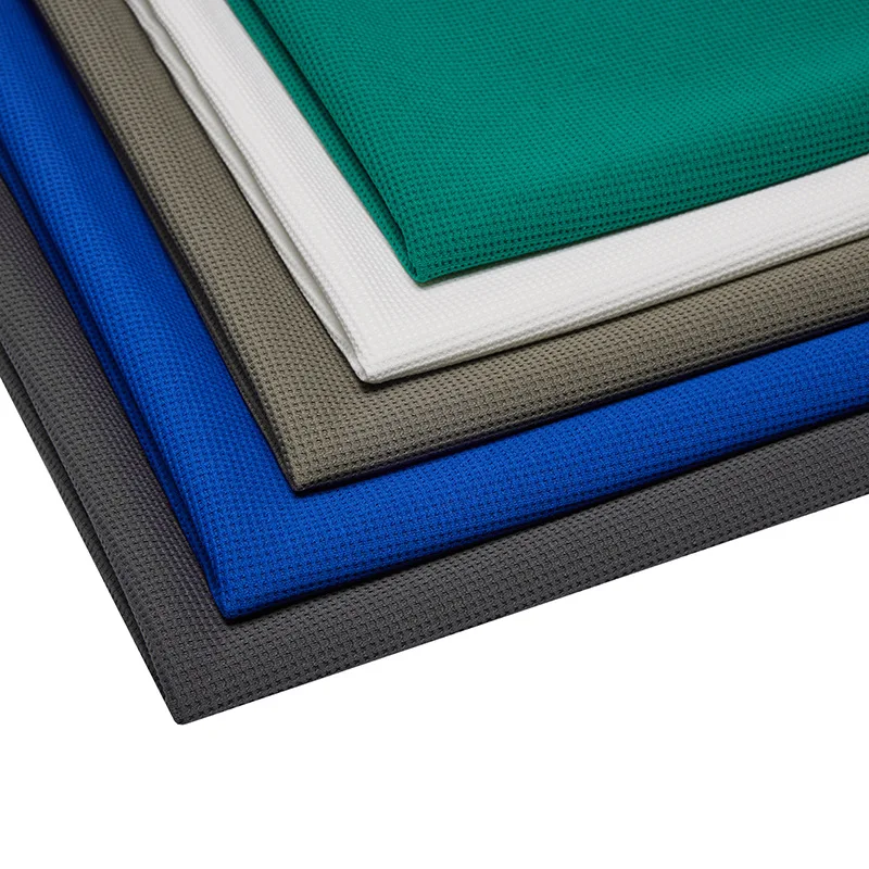 Квадратная сетчатая имитация хлопка спандекс Удобная воздушная ткань подходит для спортивных упаковок трикотажная