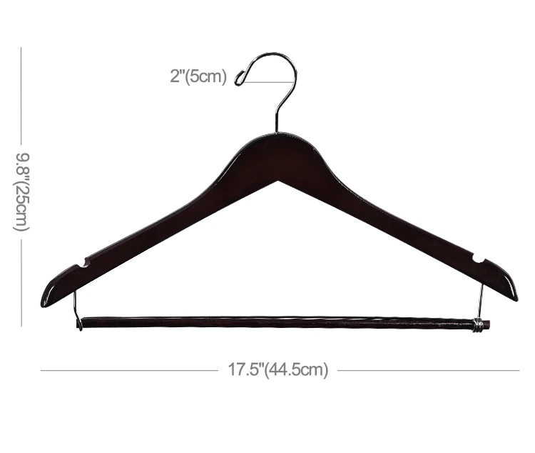 Strong Custom Wood Hangers vintage Wooden Hangers for Winter Suits Coats Clothes