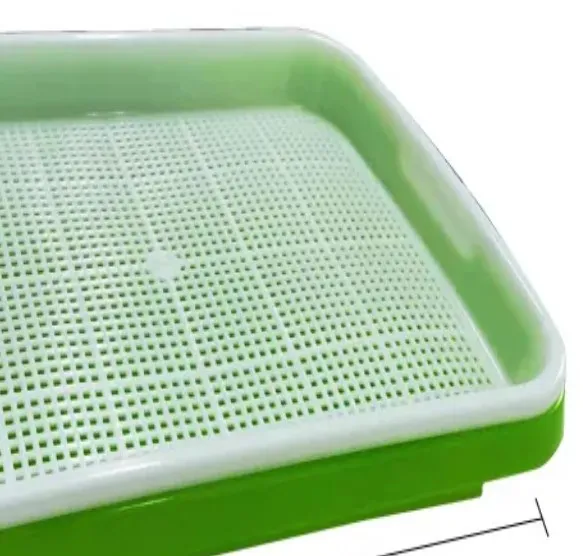 Garden Seed Sprouting Tray with Drain Nursery Microgreens Growing Trays Wheatgrass Container Germination Propagation Tray