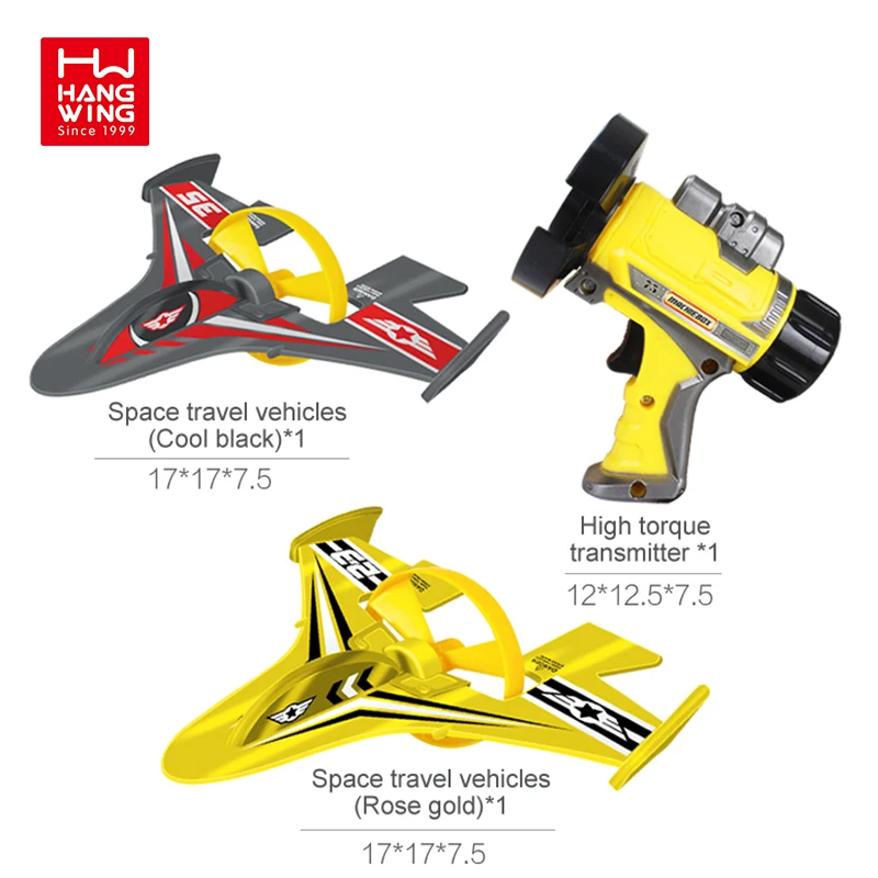 HW Hot selling Baby ejection game Aircrafts flying airplane launcher gun toy catapult foam plane for kids