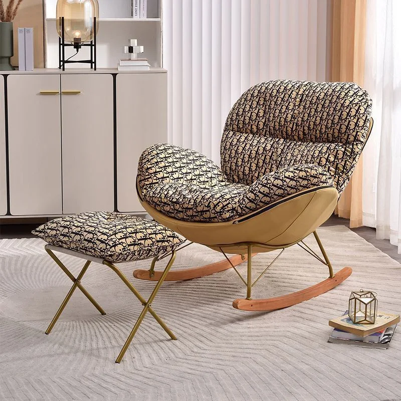 lounge leather swan chair antique leather armchair rocking armchair Lazy couch snail chair eggshell papasan chair