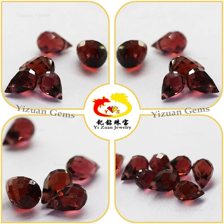 YZ Wholesale Garnet all shape customize and  direct cut  natural gemstone rough oval facet cut garnet stone for jewelry