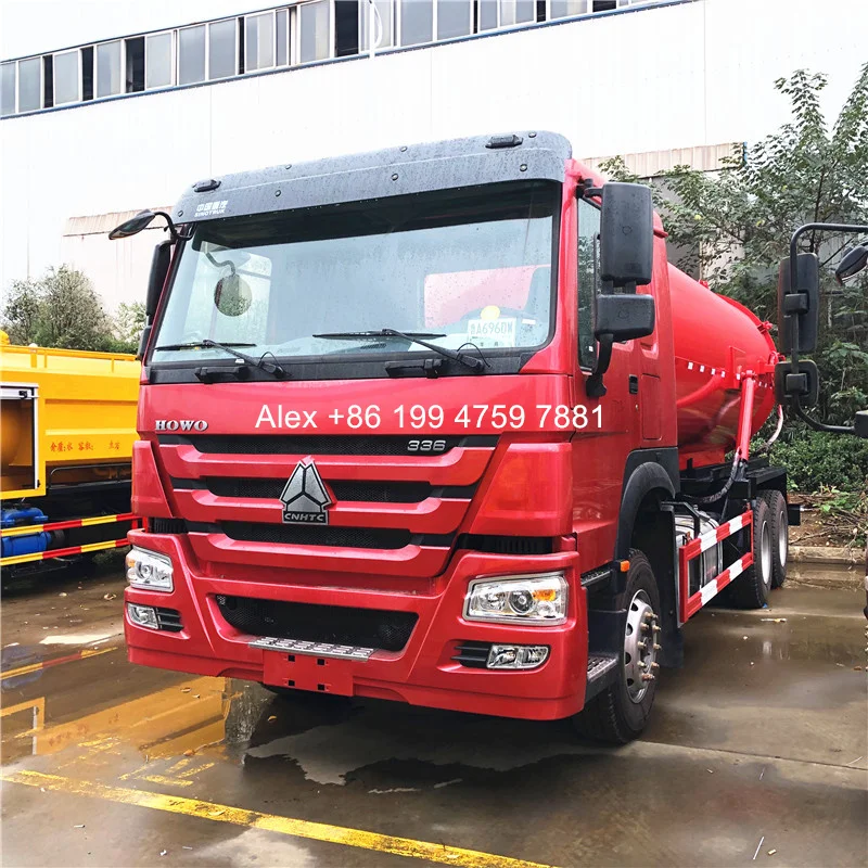 6x4 HOWO Sinotruck 18cbm septic tank truck sewage suction