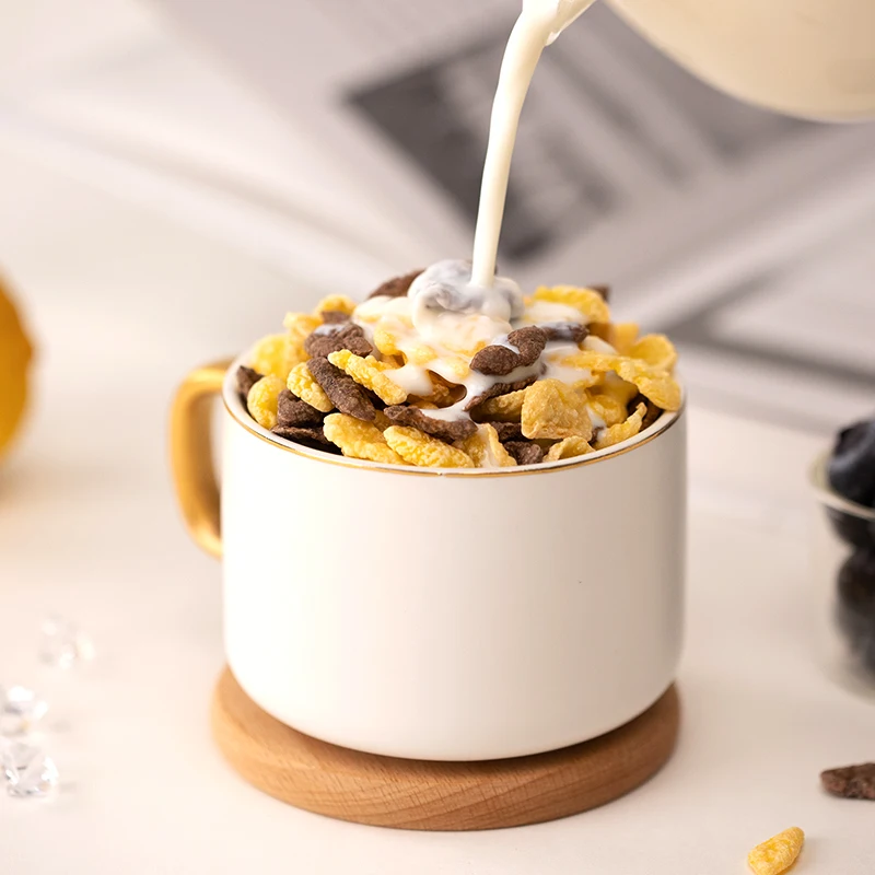 Cocoa Cinnamon Mixed Flavor Frosted Corn Flakes Cereal