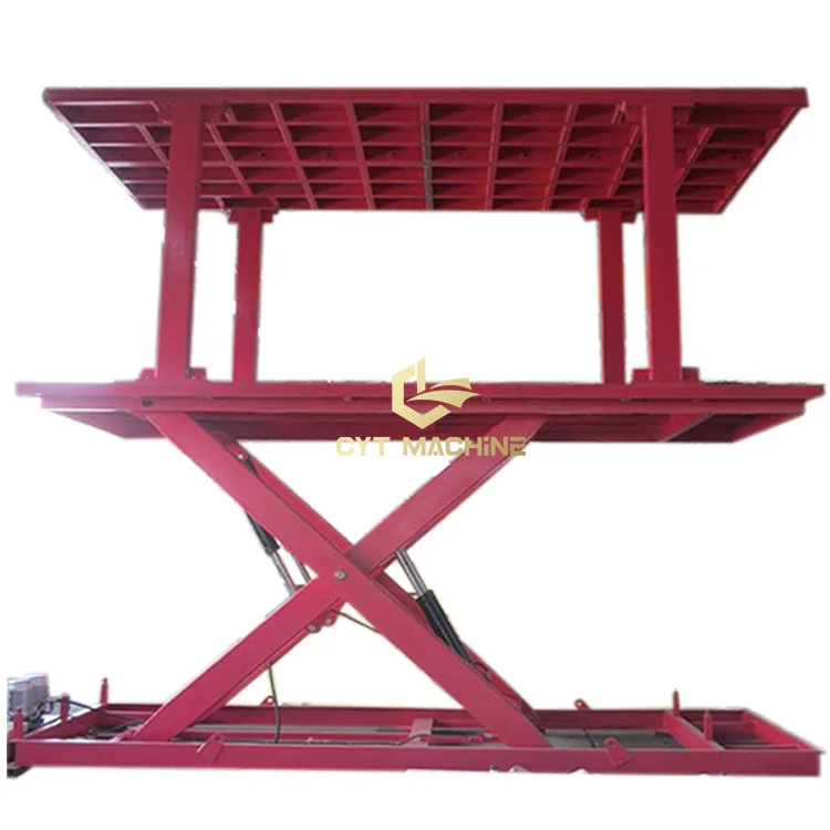 Custom Hydraulic Scissor Underground Car Parking Lift Fast Delivery