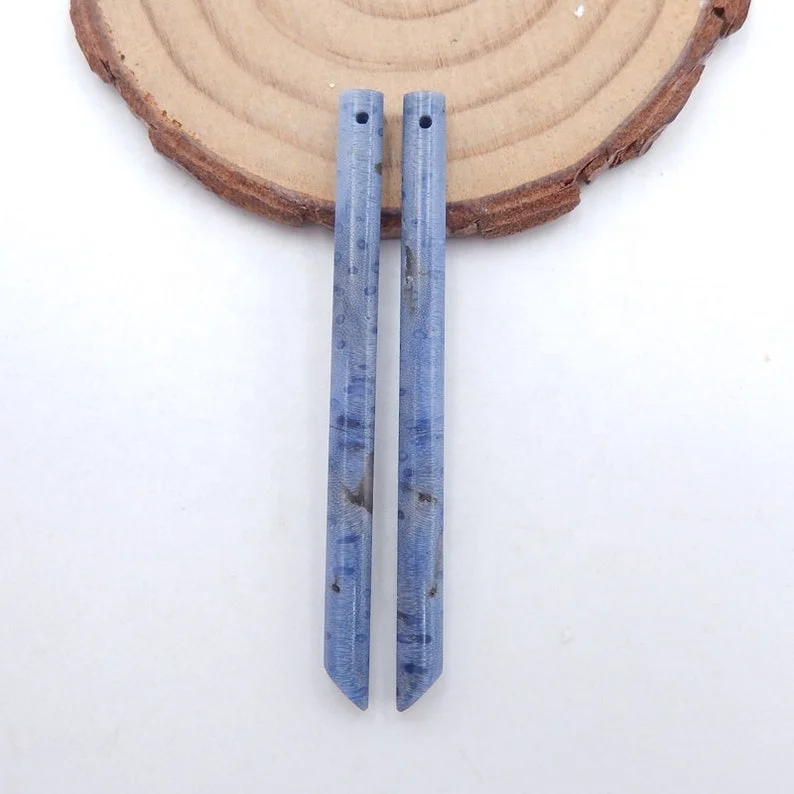 Factory Direct Sale Gemstone Earrings Beads, Matching Natural Blue Coral Beads