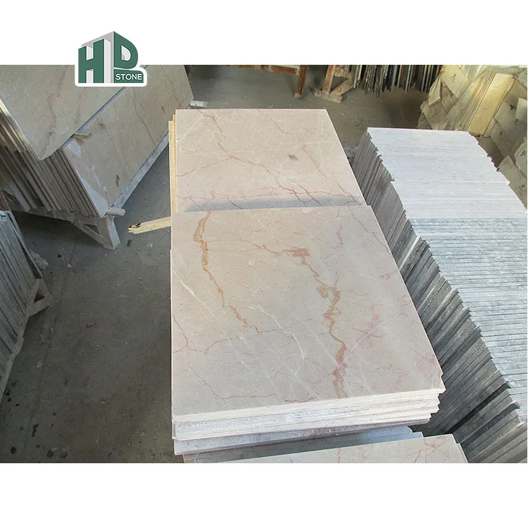 Customized size beige marble tiles floor 60 60 slabs marble floor tile large porcelain slab with pink veins