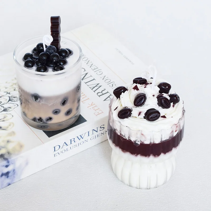 Coffee Drink Beverage Aroma Soy Wax Luxury Custom Birthday Soy Wax Glass Jar Scented Candles