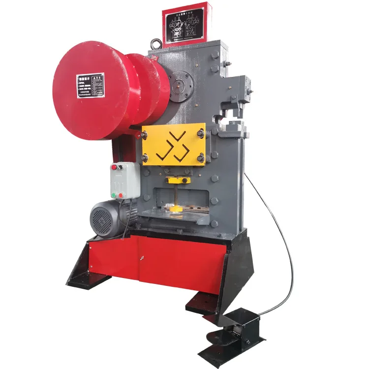 Manufacturers supply double station combined punching and shearing machine small perforable broken square steel corner steel