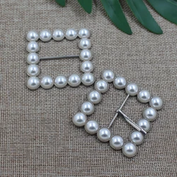 Custom new fashion design alloy metal pearl tri-glide buckle,heart shape woman belt buckle