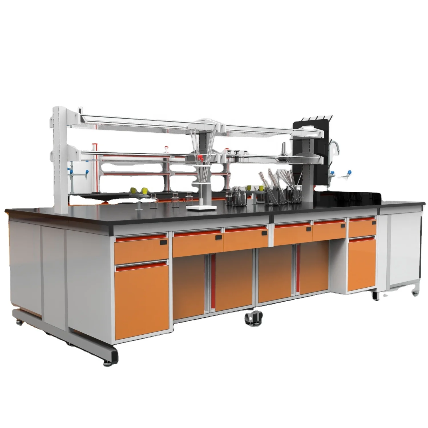 Factory Outlet Modern Lab Workbench Laboratory Island Benches Modular Chemistry Scientific Physics All Steel Lab Furnitures