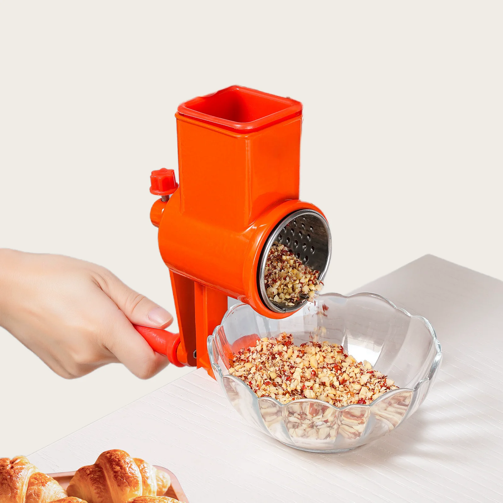 Rotary Manual Aluminum Alloy Vegetable and Fruit Tools Metal Hand Operated Food Mill Kitchen Tool Rotary Cheese Grater