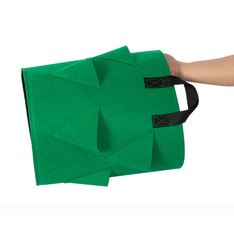 FACTORY wholesale custom 5 / 7 / 10 Gallon breathable thicken heavy duty strawberry plants with handle for  tree  vegetable