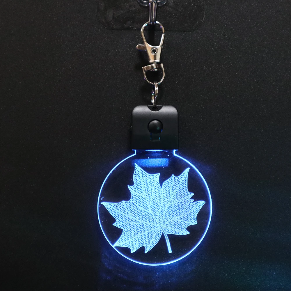 3D Led Night lamp small  acrylic keychain  keyring factory price for promotion gifts