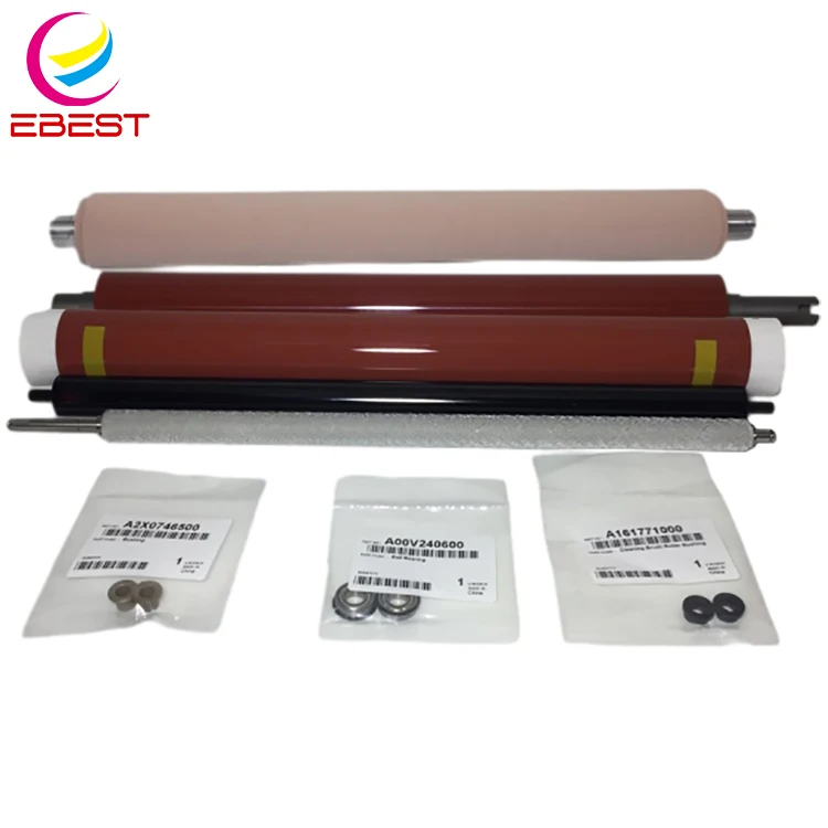 EBEST NEW Lower Pressure Roller Compatible Konica Minolta For Bizhub C454 C554 C654 C754 Copier Fuser Sleeved Roller