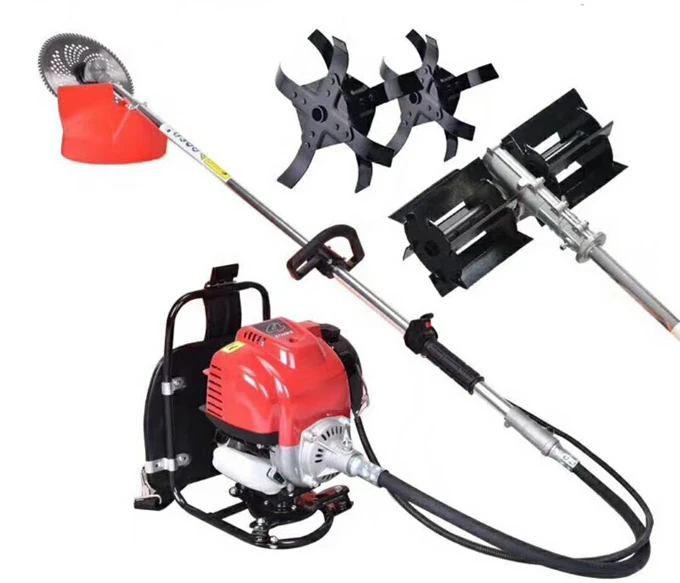 Portable garden  Gasoline 4 stroke brush cutter machines petrol backpack grass trimmer brush cutter