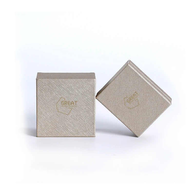 High quality Pu leather box custom  gold foil logo for ring earring necklace bracelet jewelry packaging box