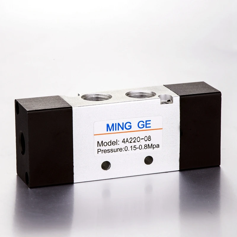 4A220-08 Pneumatic Air Valve 5/2 Way Single Double Pneumatic Air Control Valve Pneumatic Control Solenoid Valve