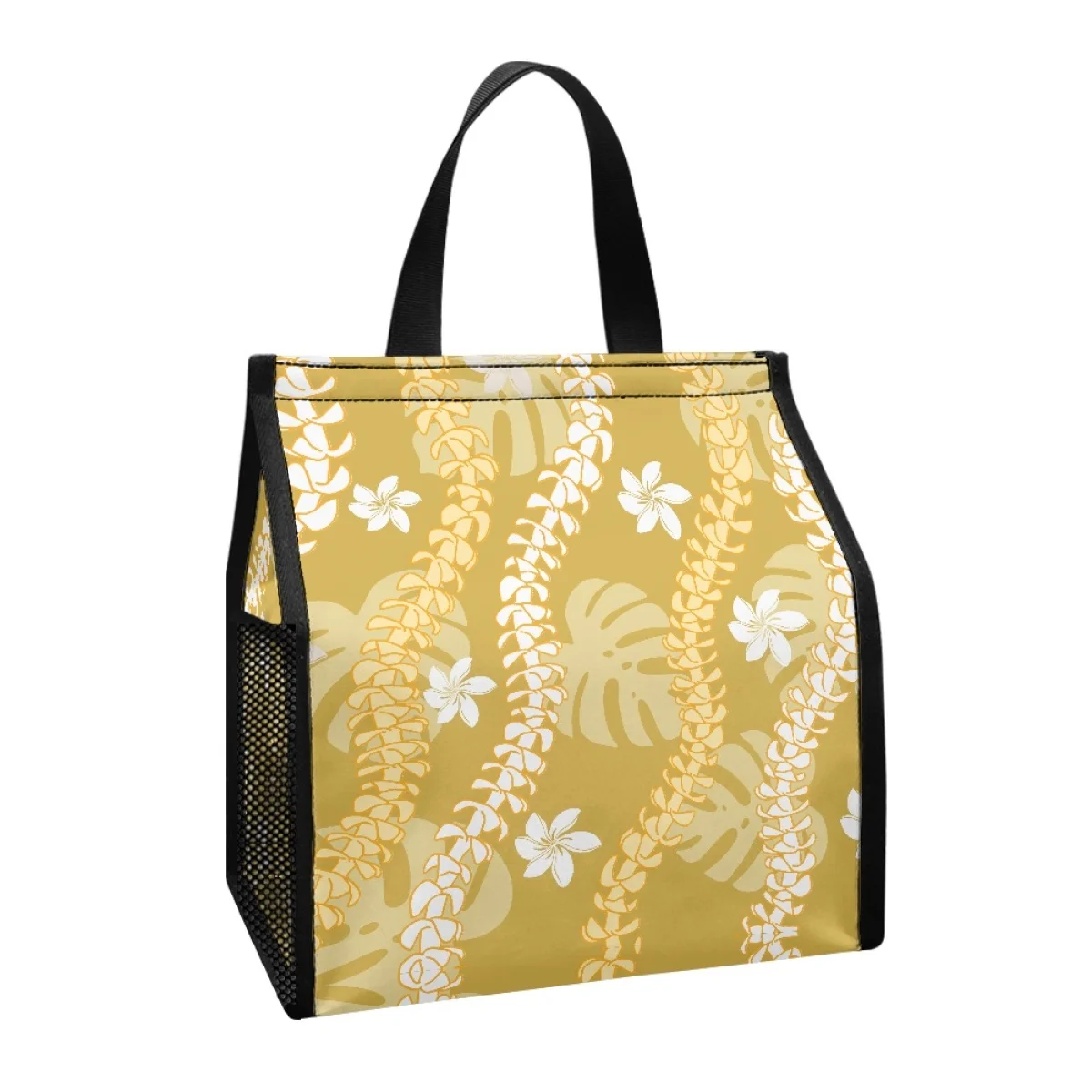 2024 New Design Hawaiian Hibiscus Flower Design Puakenikeni Hawaiian Style insulated lunch bag Custom Christmas New Year gifts