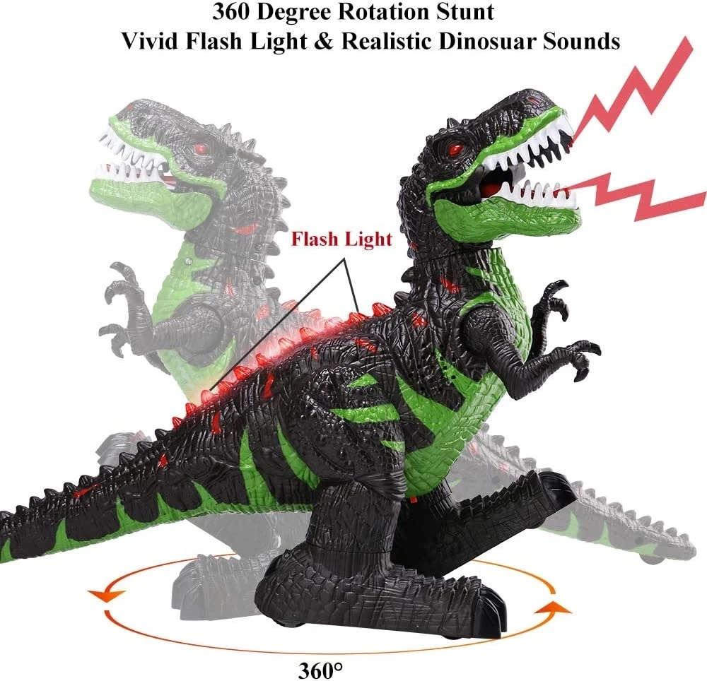 2021 selling remote control  dinosaurs electric sound light toys excavation jurassic animals toys for children