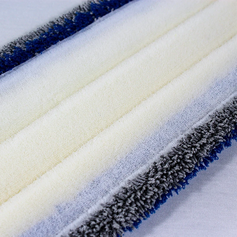 Wholesale Custom Industrial Strong Absorbent Floor cleaning mop Microfiber Trapezoid Scrubbing Twisted Mop Pad Wet Mops