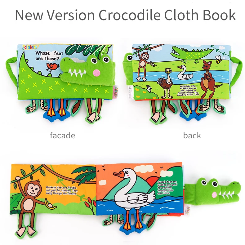 2022 New Hot Selling early education baby fabric book soft washable cloth books for babies