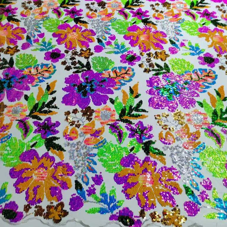 KYY154 Nigerian Net Tulle Lace Fabric With Sequins For Wedding 2022