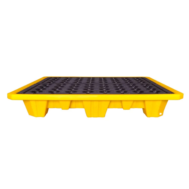 Factory Hot Sale Poly Polyethylene Spill Plastic Pallet 4 Drum Secondary Containement Metal