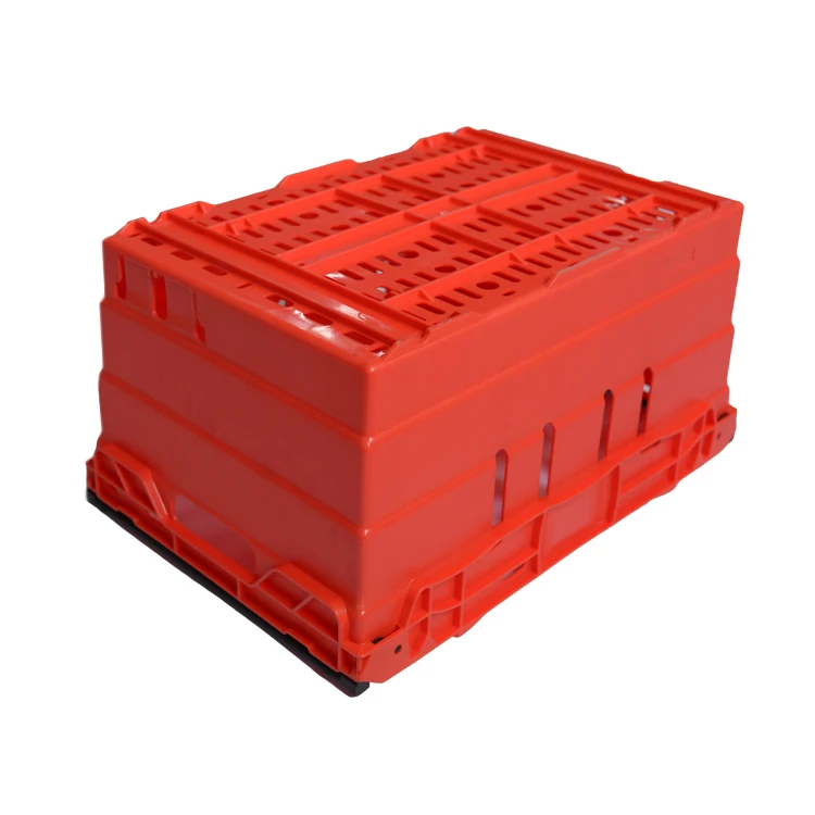 Stackable plastic boxes of fruits and vegetables for transporting mushrooms, grapes, etc. in supermarkets and farms