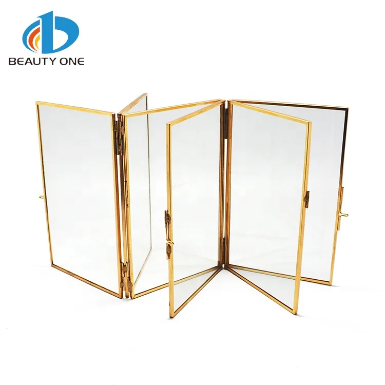 PF-1001B Square Flower And Butterfly Glass Photo Frame