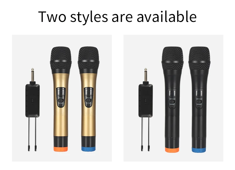 Professional Dynamic Factory OEM Universal Wireless mike Microphone Dual VHF Handheld Karaoke Microphone
