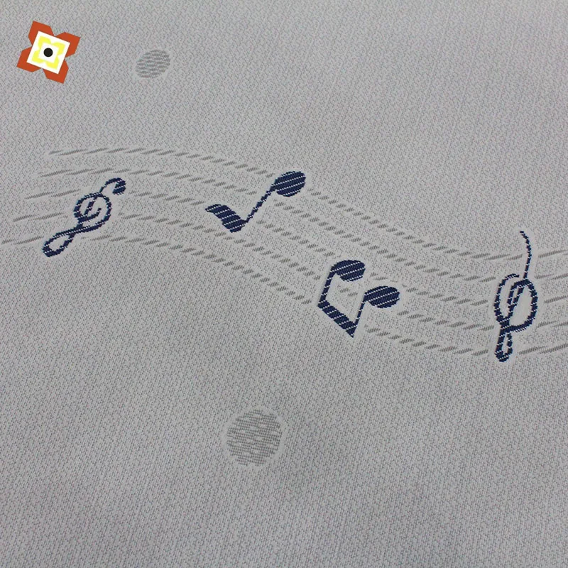 100% polyester jacquard fabric home textile functional cold silk knitted mattress pillow cloth fabric with delicate patterns