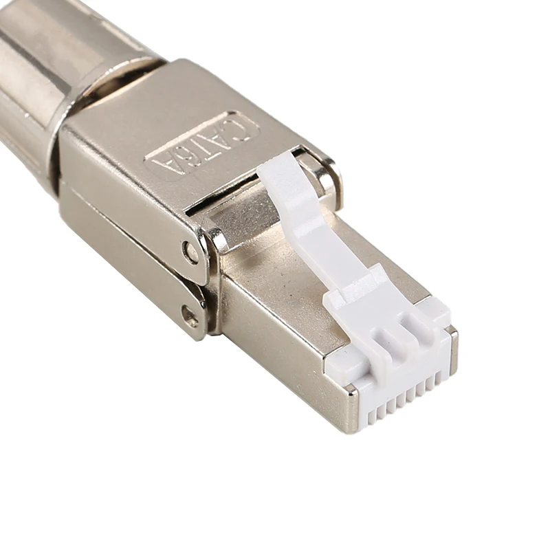 Factory Custom toolless pass through waterproof rj45 connector plug shield cat6a ethernet rj45 connector
