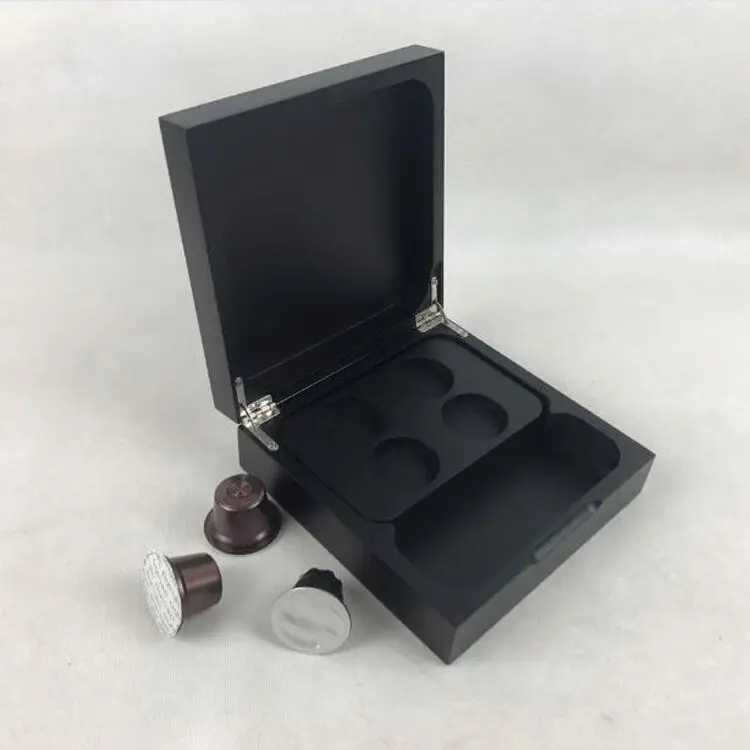 Wooden empty coffees capsuled box
