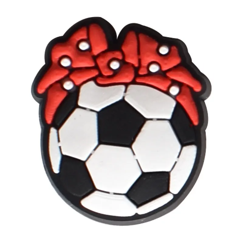 1Pcs Sport Series Silicone Baseball Hockey Garden Shoe Charms PVC Clog Decorations For Wristbands Croc Jibz Kids Party Gifts