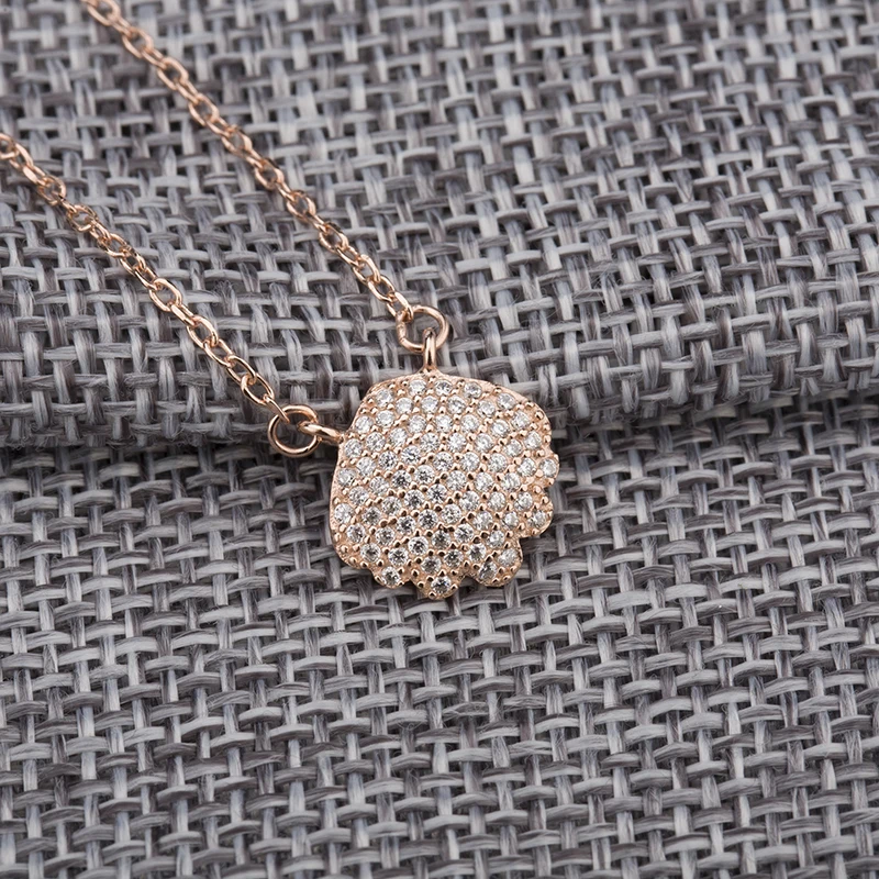 Custom Rose Gold Plated 925 Silver Jewelry necklace